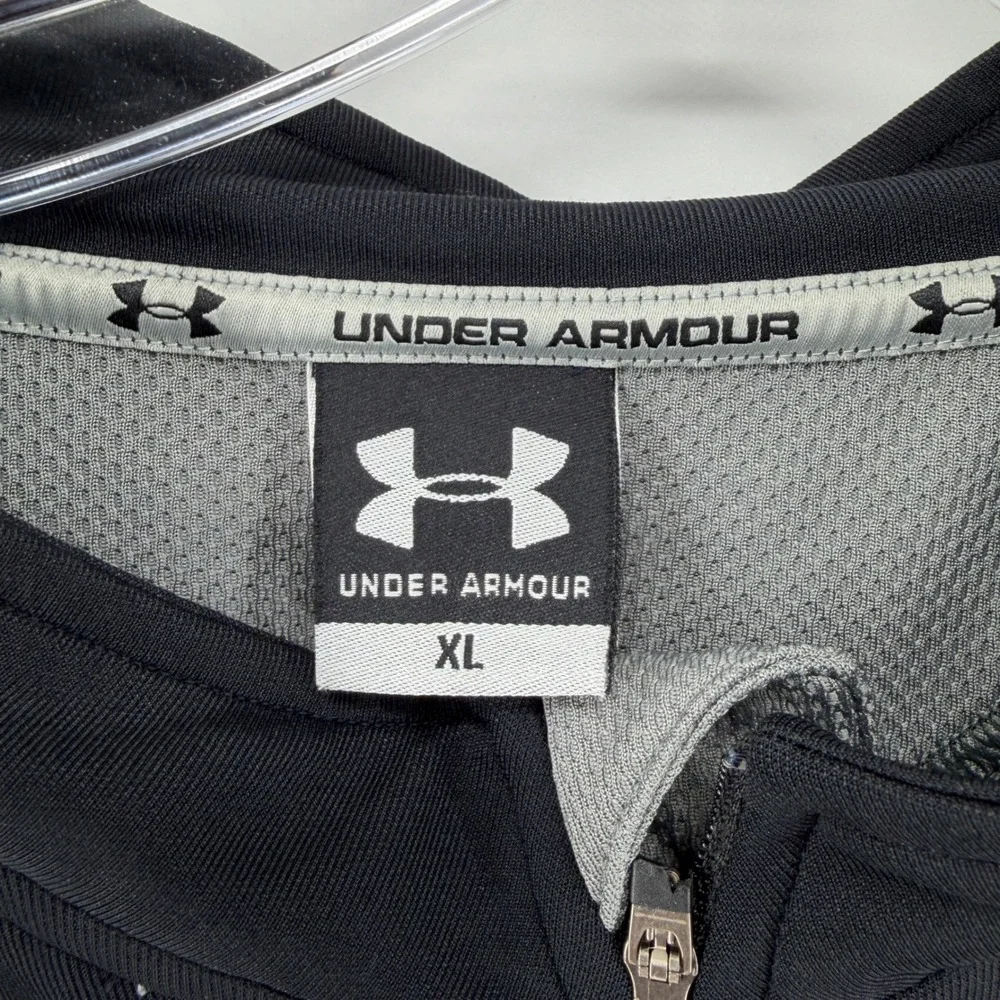 Under Armour Mens XL Black Gray ACM Celebrity Golf Classic 1/4 Zip Polo Shirt